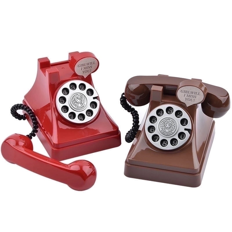 Retro Piggy Bank Telephone Toy Plastic Vintage Style|Toys & Games