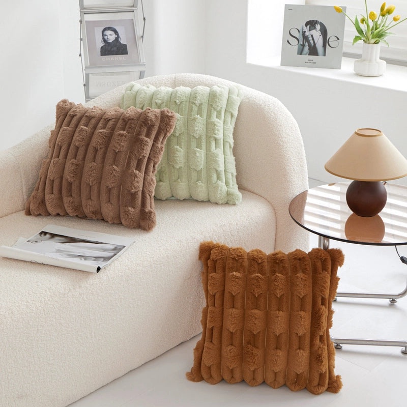 Cozy Minimalist Solid Color PP Cotton Plush Throw Pillow for Home Decor|Home Textile Accessories