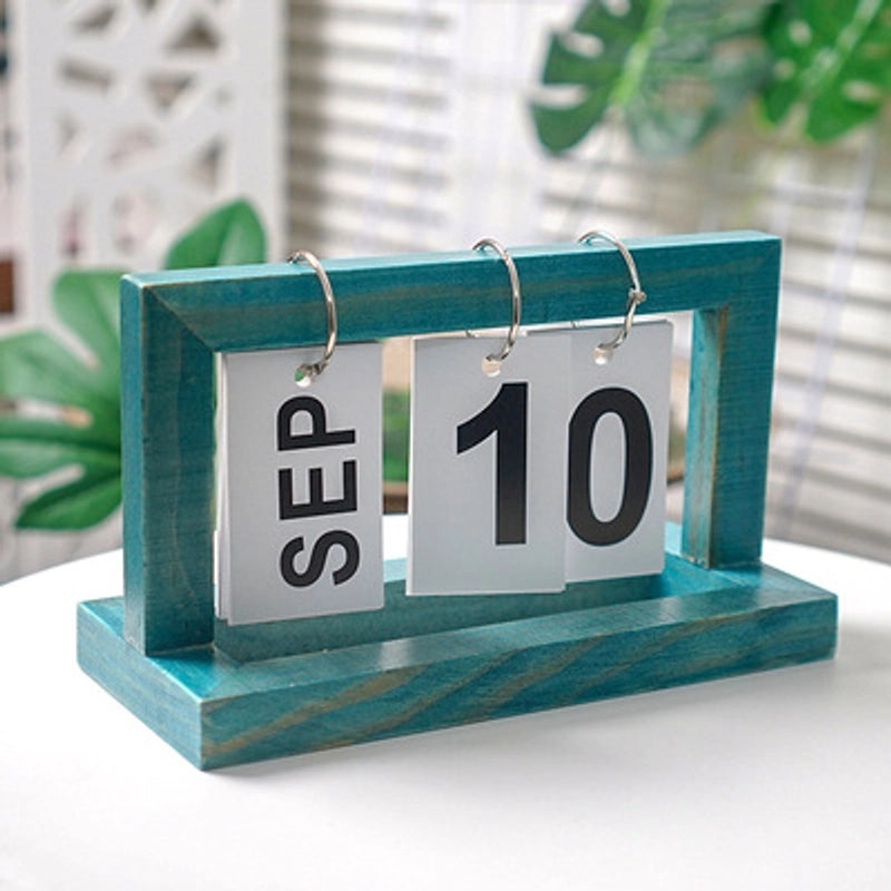 Minimalist Geometric Wooden Calendar Ornaments for Home Decor | Home Decor & Accessories