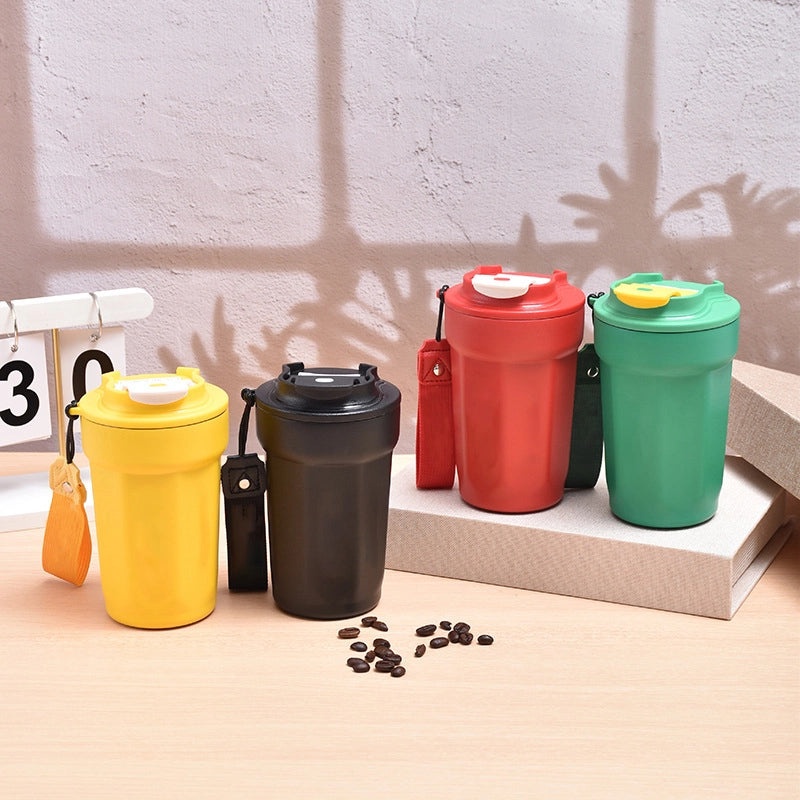 Unisex 316 Stainless Steel Outdoor Travel Coffee Mug Octagonal Flip Lid