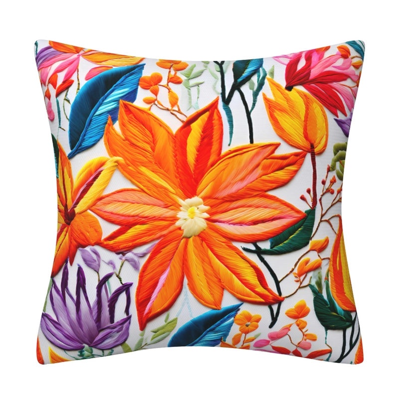 Elegant Minimalist Floral Polyester Pillow Covers for Couch and Sofa Decor|Home Decor & Living Room Accessories