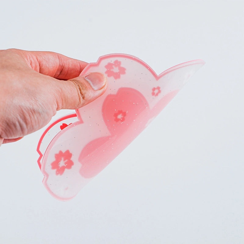 Cherry Blossom Non-slip Rubber Coaster Soft Insulation Pot Mat Household Anti-scald Table Mat|Kitchen & Dining Accessories