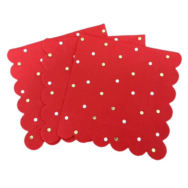 Christmas Modern Classic Polka Dot Wood Pulp Tableware Set | Kitchen & Dining