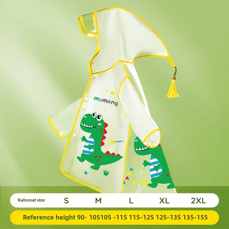Kids Transparent Cartoon Raincoat and Boots Set Waterproof Full Body Rain Gear for Kindergarten and Primary School Students|Children's Rainwear
