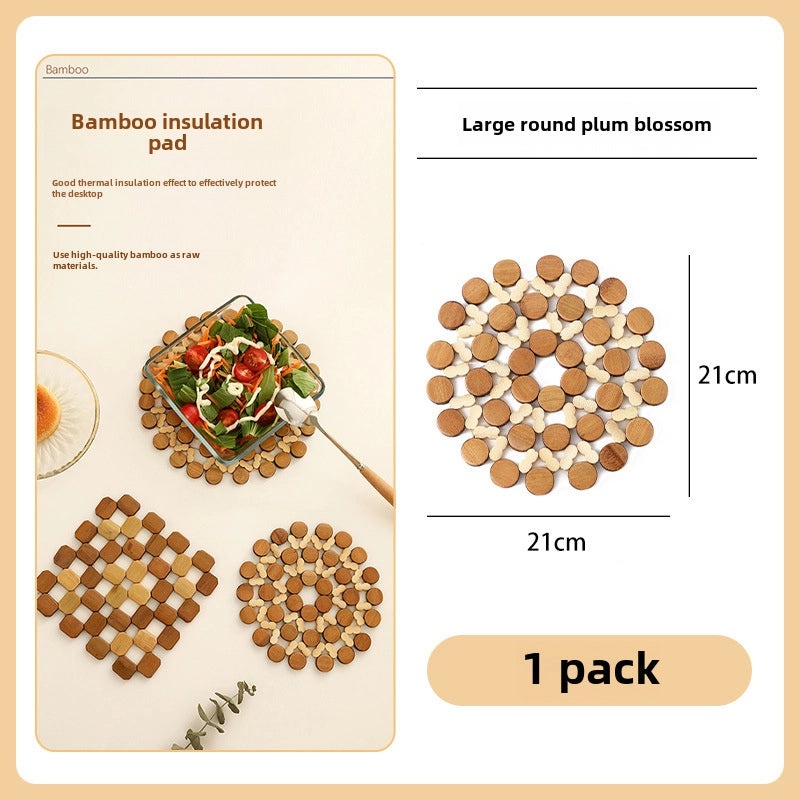Bamboo Heat Resistant Table Mat for Pots Plates Bowls Square and Round Design|Kitchen & Dining Accessories