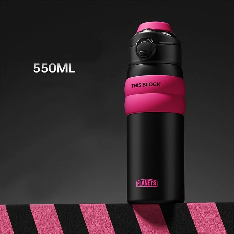 Stylish Casual Letter Engraved 304 & 316 Stainless Steel Thermos Cup, Durable PP Material | Drinkware & Accessories