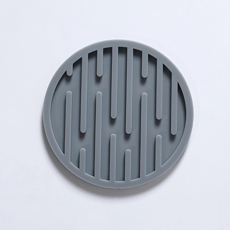 Silicone Round Coaster 10CM Thickened Non-slip Heat Insulated Drain Mat for Tea Cup Water|Kitchen & Dining Accessories