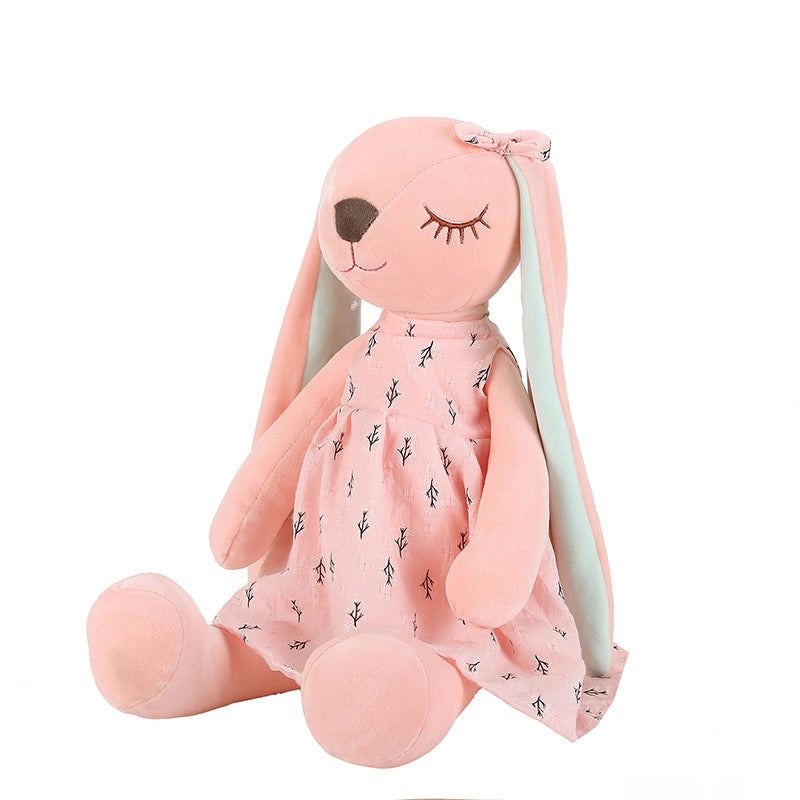 Soft Cute Anan Rabbit Plush Toy with Flower Dress Long Ears Couple Doll for Claw Machine|Plush Toys & Stuffed Animals