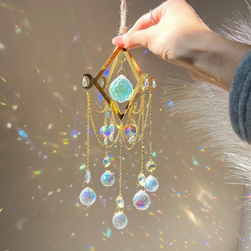 Minimalist Geometric Crystal Suncatcher for Window|Home Decor Accessories