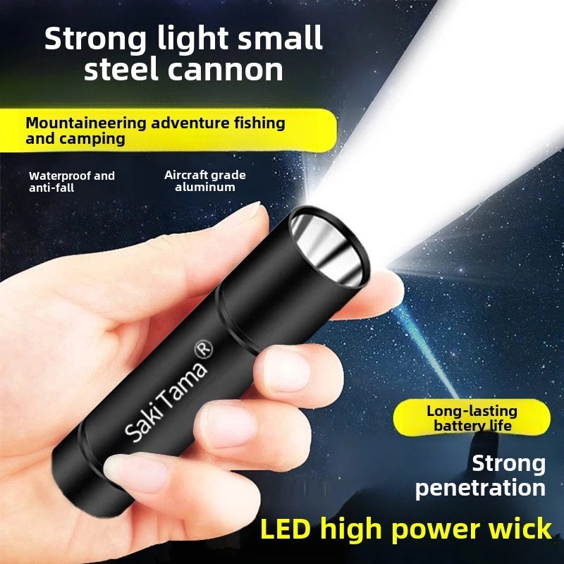 USB Rechargeable Mini LED Flashlight Strong Light Portable Work Lamp Gift|Electronics & Lighting