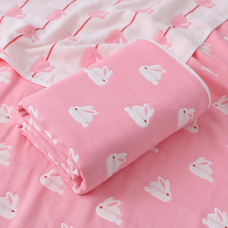 Soft Cotton Gauze Baby Bath Towel 110x110cm Wrap Jacquard Quilt Spring Summer|Baby Bath Towels & Quilts