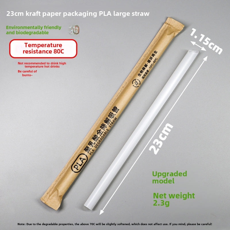Biodegradable PLA Straws for Hot Drinks | Disposable Milk Tea Coffee Straws | Eco-Friendly Individually Packaged | Drinkware Accessories|Straws &