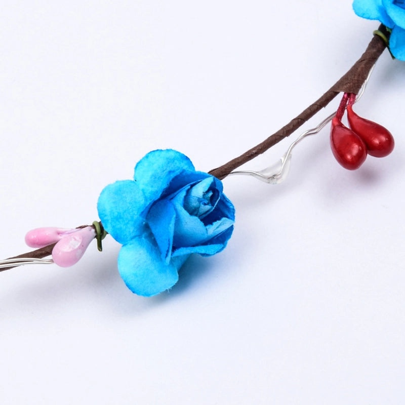 Luminous Floral Wreath Hairband Korean Mori Style Rattan Headdress Summer Festival Accessories|Hair Accessories