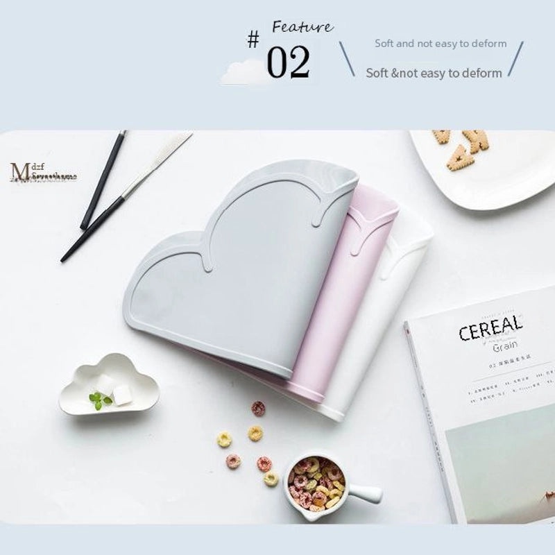 Cloud-shaped Silicone Baby Placemat Non-slip Heat-resistant Table Mat for Kids|Children's Tableware