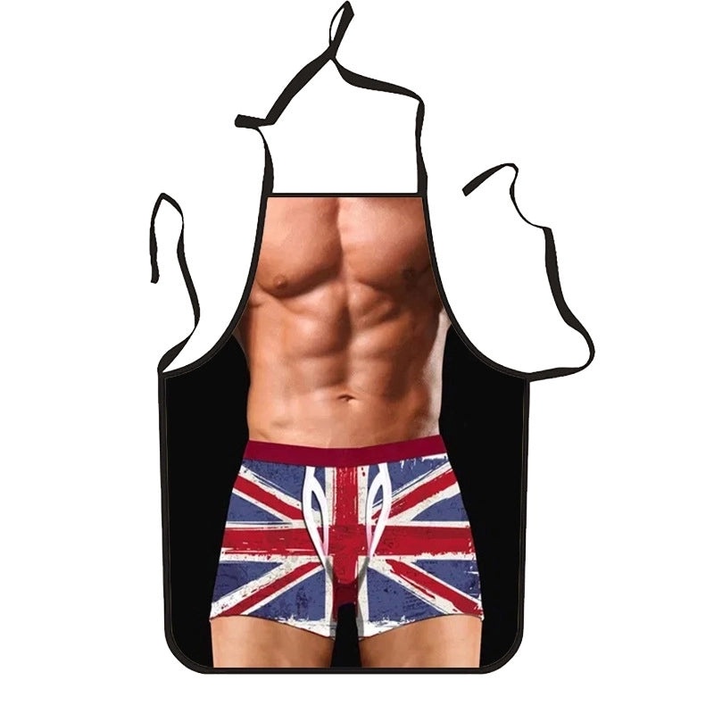 Stylish Cartoon Linen Apron for Kitchen Cooking|Kitchen & Dining