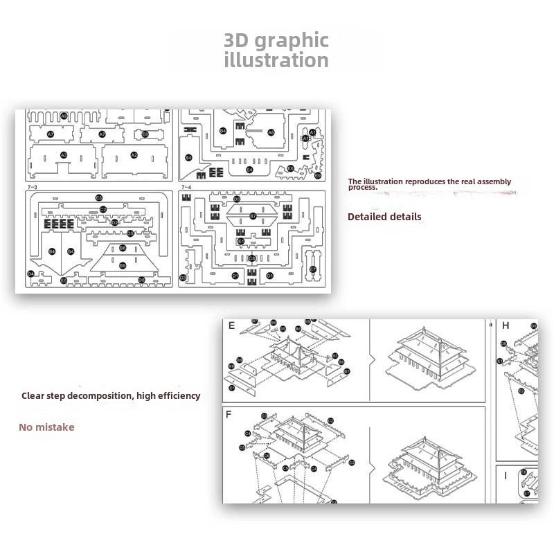 Handmade Wooden 3D Puzzle for Kids and Adults | Educational Toys & Games