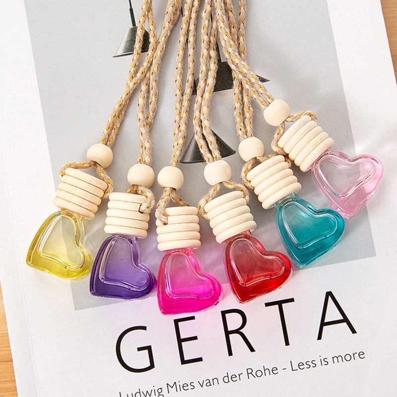 Five-line Small Love Color Bottle 6ML Empty Perfume Aromatherapy Car Pendant Indoor Fragrance Bottle|Home & Living - Aromatherapy