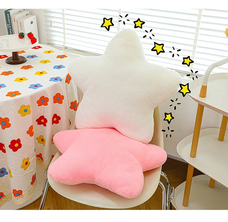 Nordic Star Plush Pillow Soft Cute Sleeping Toy Girls Gift Cream Pink|Home & Living Pillows & Throws