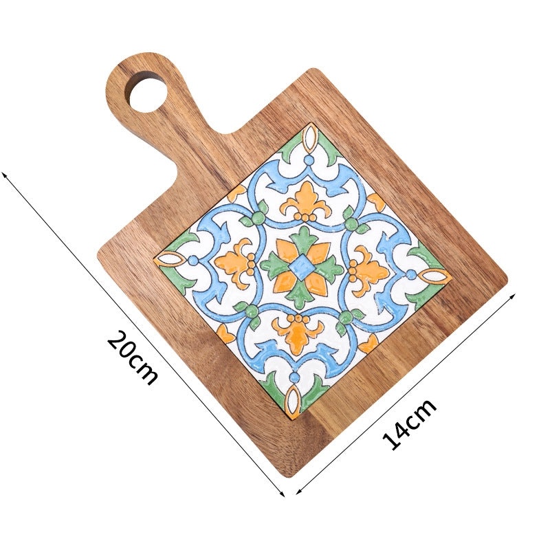 Stylish Geometric Wooden Placemat Single Piece|Home & Kitchen Accessories