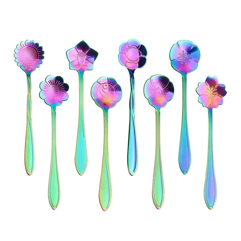 Vacation Floral Stainless Steel Spoon Single Piece | Kitchen & Dining Accessories