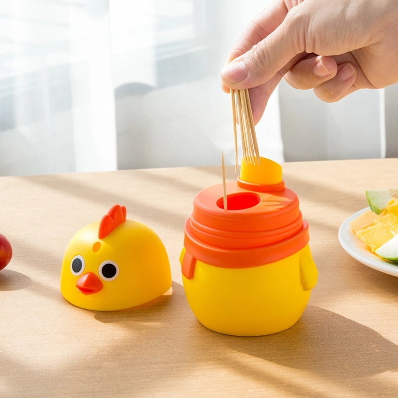 Automatic Cartoon Toothpick Dispenser Box Cute Pop-up Toothpick Holder for Household Use | Home & Kitchen Accessories