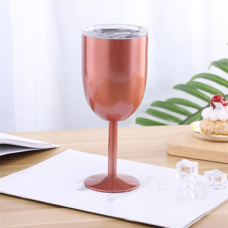 Elegant Solid Color 304 Stainless Steel Wine Glass for Casual Use | Drinkware & Bar Accessories