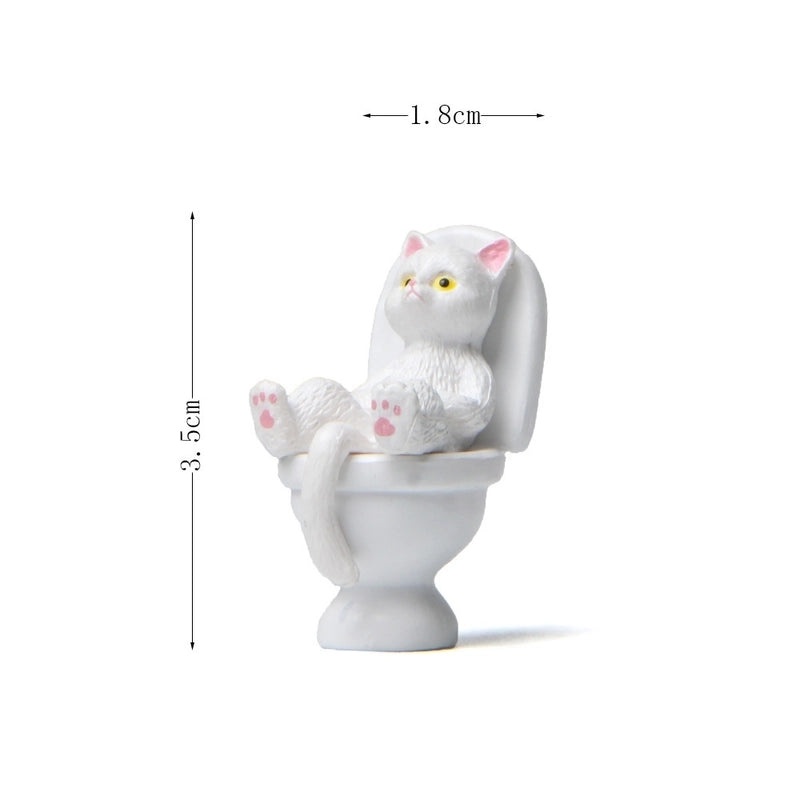 Cute Cartoon Cat Plastic Decoration 1 Piece | Home Decor & Accessories