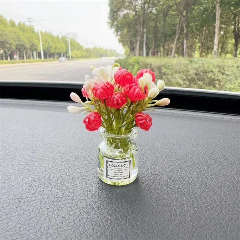 Elegant Minimalist Flower Glass Ornaments for Women|Home Decor Accessories