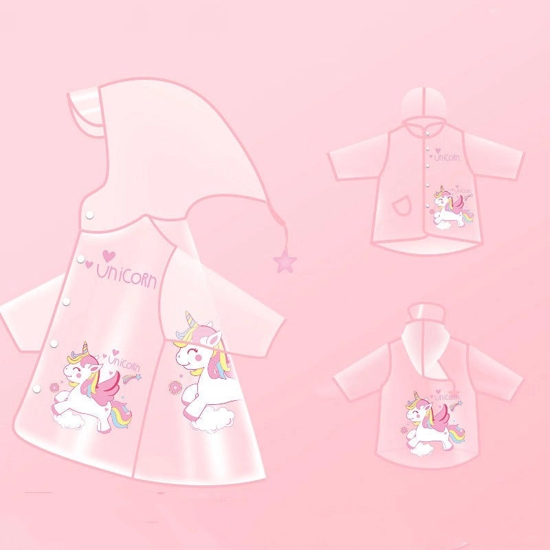 Cute Cartoon EVA Raincoat for Kids Waterproof Rain Gear|Kids Rainwear