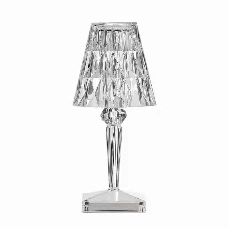 USB Crystal Diamond Table Lamp with Touch Control and USB Charging | Bedroom Nightlight & Atmosphere Lighting | Table Lamps