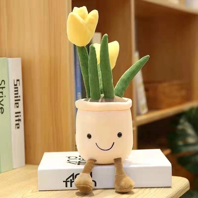 Plush Stuffed Animals with Potted Plant Design Soft PP Cotton Toys | Plush Toys & Stuffed Animals