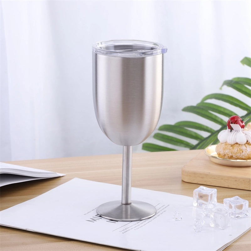 Elegant Solid Color 304 Stainless Steel Wine Glass for Casual Use | Drinkware & Bar Accessories