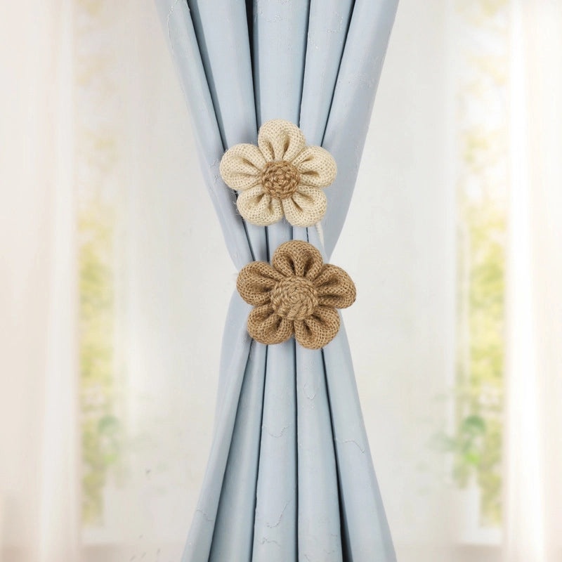 Modern Simple Hemp Rope Curtain Tiebacks with Magnetic Buckle | Home Decor Accessories
