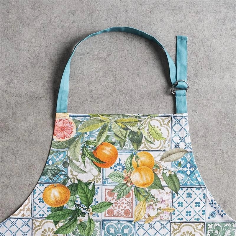 Digital Printed Neck Apron for Kitchen Gardening Cafe Work Retro Style | Kitchen & Dining Aprons