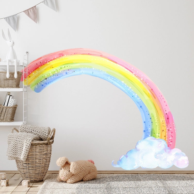 Colorful Rainbow Cloud PVC Wall Decal for Home Decor | Wall Stickers & Murals