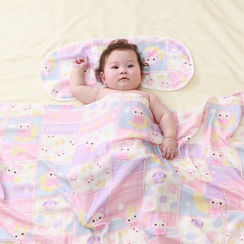 Antibacterial Bamboo Cotton Baby Swaddle Blanket and Bath Towel Set for Newborns Summer Soft Gauze Wrap|Baby Care & Accessories