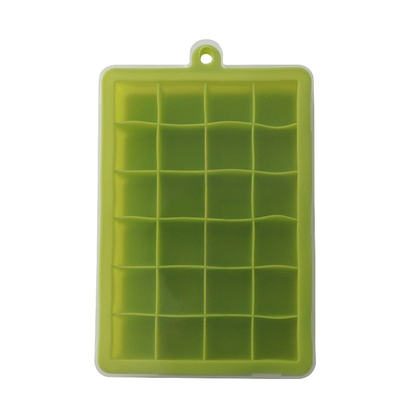 Silicone 24-Square Ice Cube Mold with Lid for Home Use | Kitchen & Dining Accessories