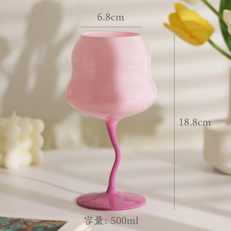 Colorful Glass Wine Tumbler | Drinkware & Bar Accessories