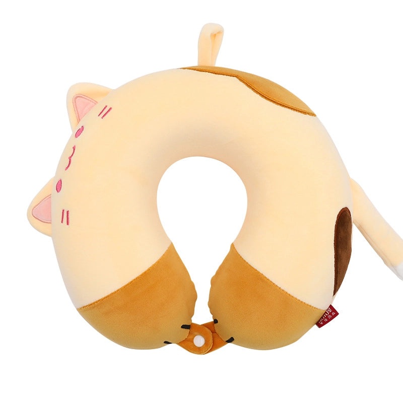 Cartoon Memory Foam U-Shaped Neck Pillow for Travel, Office, and Home | Travel Accessories
