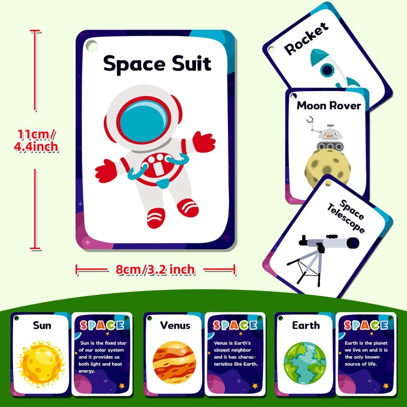 34 Space Planets Baby Flash Cards for Early Learning and Cognitive Development|Early Education Toys