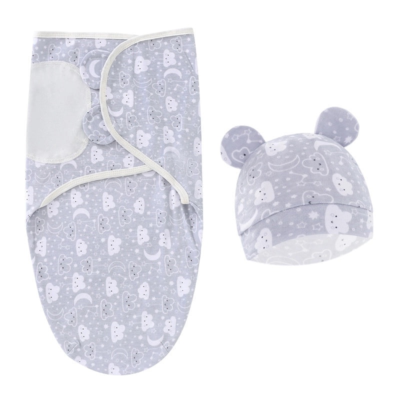 Newborn Baby Spring Sleeping Bag and Hat Set Soft Silkworm Fabric for Delivery Room 8304|Baby Clothing & Accessories