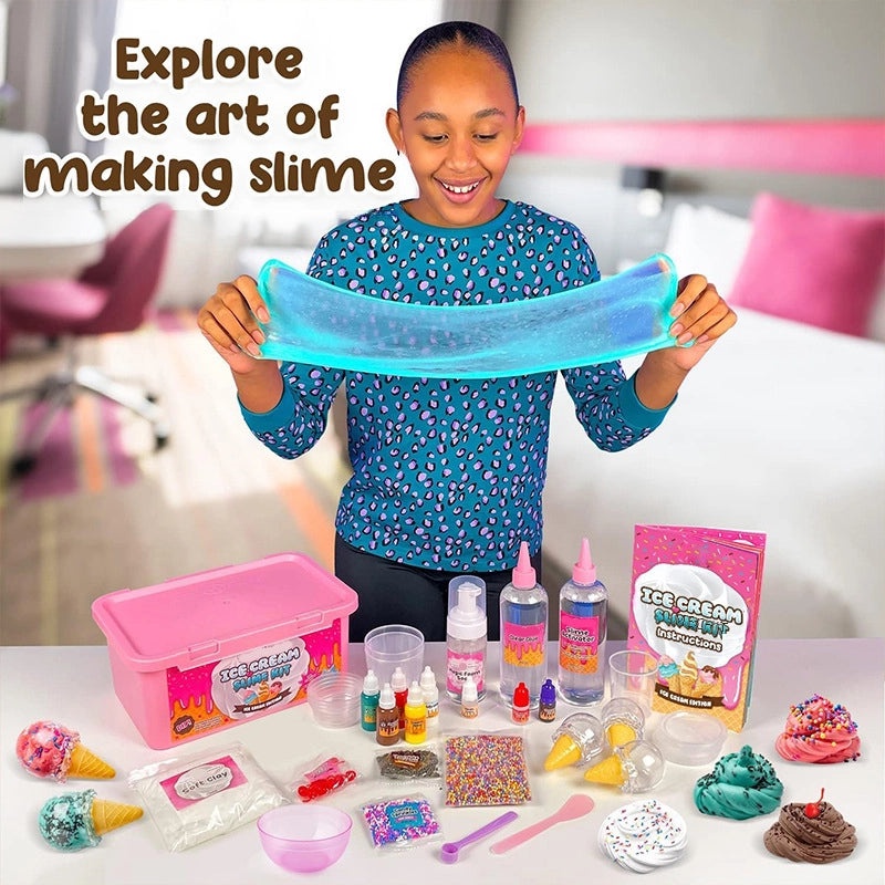 DIY Slime Kit for Handmade Ice Cream Puzzle Science Experiment Decompression | Educational Toys & Kits