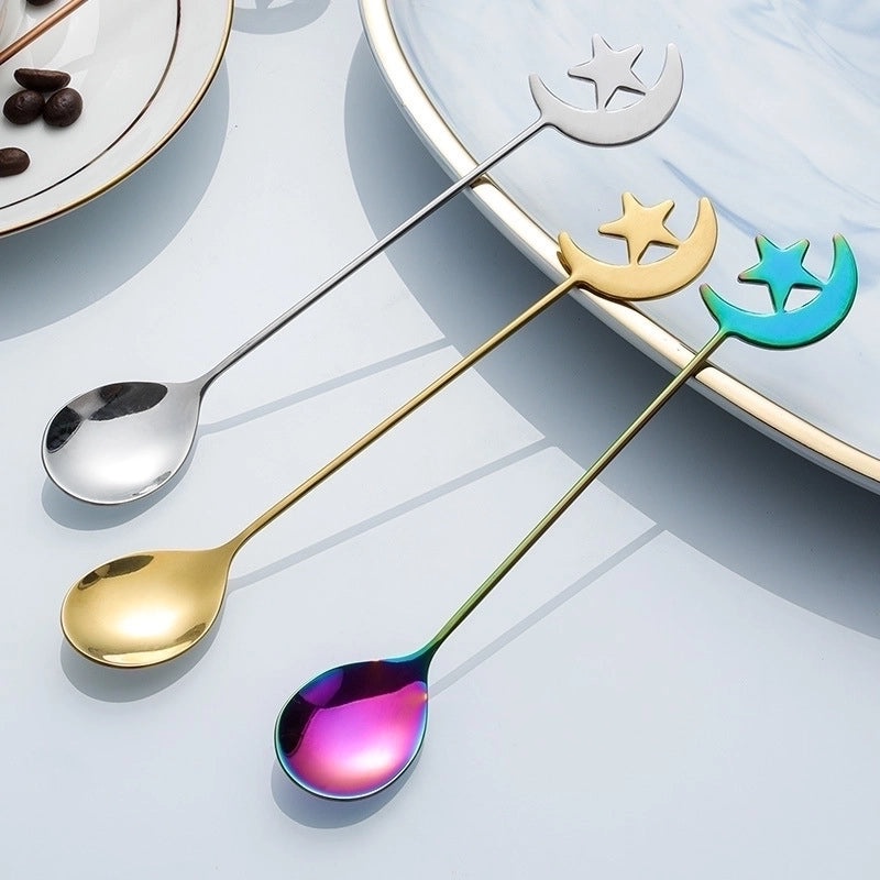 Cute Cartoon Stainless Steel Spoon and Fruit Fork Set for Everyday Use|Kitchen Utensils & Cutlery