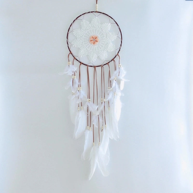 Bohemian Dreamcatcher Wall Hanging with Artificial Feathers and Velvet Tapestry|Home Decor & Wall Art