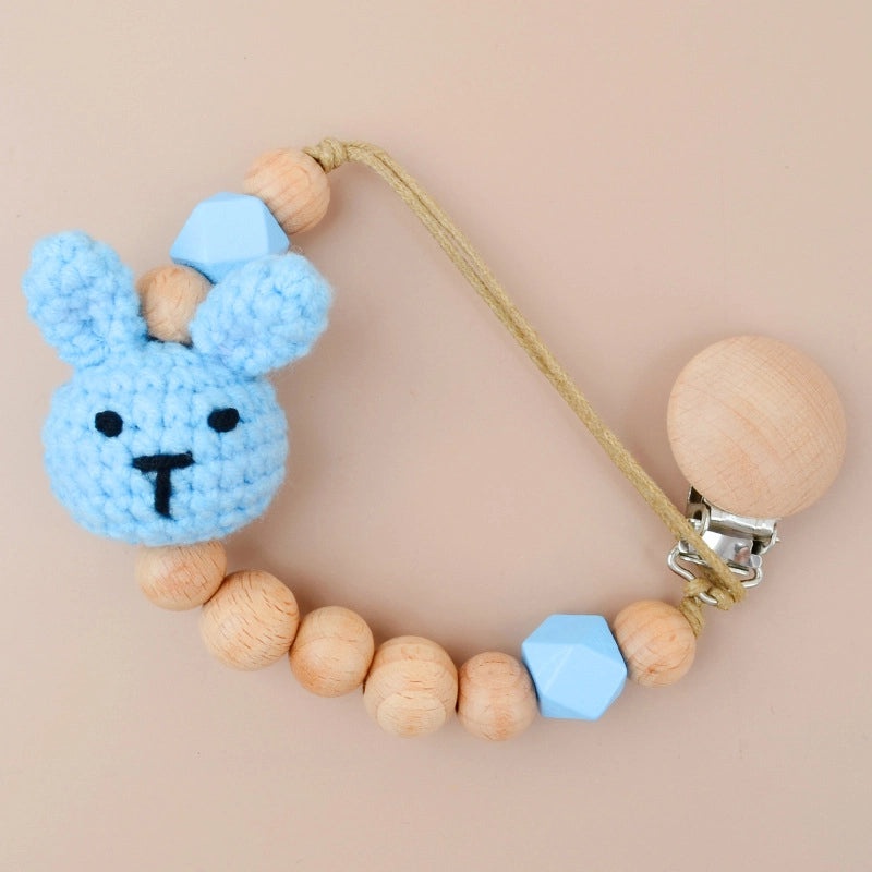 Adorable Rabbit Shaped Wooden Yarn Baby Accessory|Baby Accessories & Teething Toys