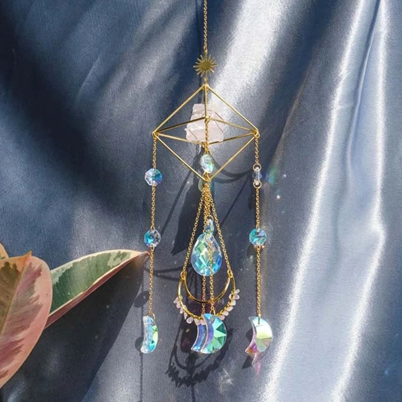 Elegant Romantic Moon Water Droplet Rhombus Crystal Pendant | Jewelry & Accessories