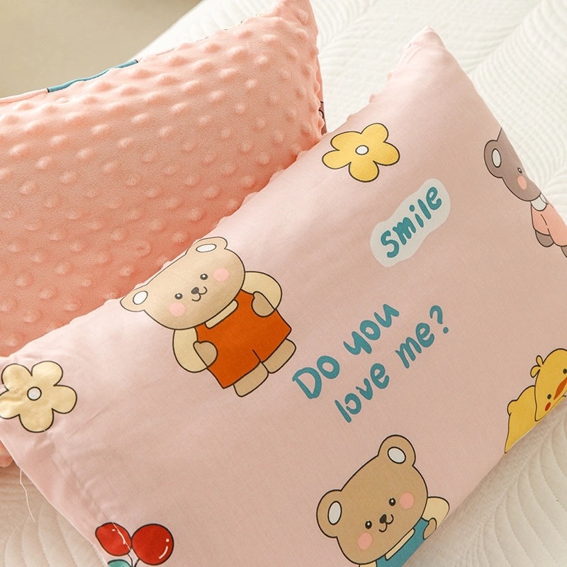 Premium Class A Cotton Baby Pillow Core | Soft Velvet Neck Support Pillow for Kids Nap | Machine Washable Nap Pillow | Baby Bedding Accessories |