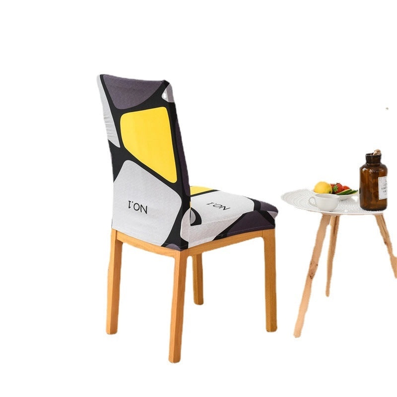 Minimalist Geometric Polyester Chair Cover for Casual Elegant Decor | Home Decor & Furniture Accessories