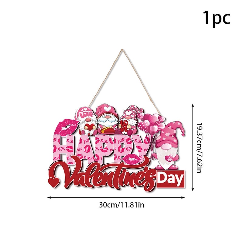 Valentine's Day Heart Shaped Rose Paper Hanging Ornament Cute Letter Decoration | Home Decor & Festive Supplies