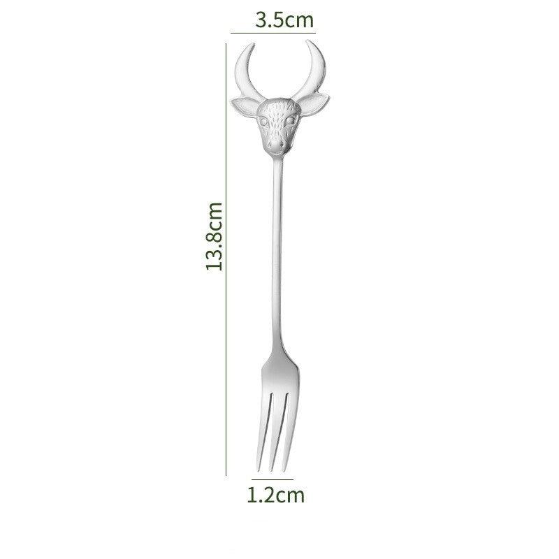 Cute Animal Design 304 Stainless Steel Spoon Single Piece|Kitchen Utensils